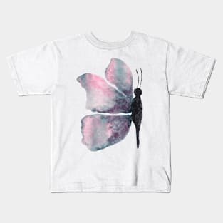 watercolour purple butterfly Kids T-Shirt